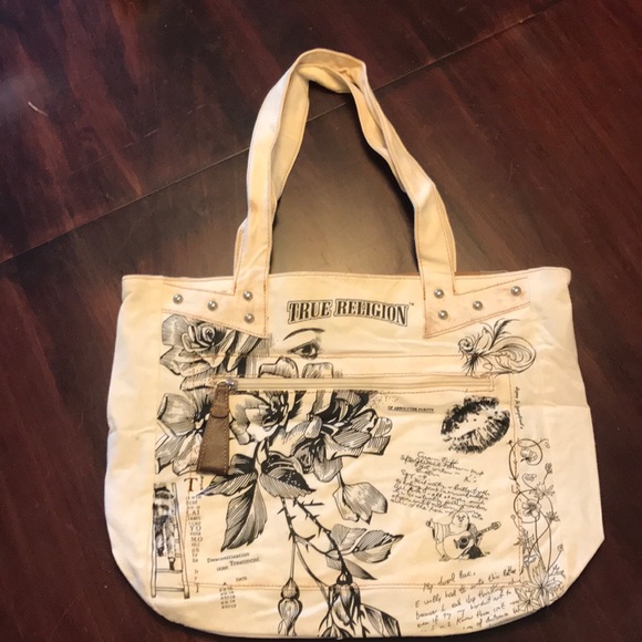 True Religion Canvas tote !!!! - Picture 1 of 4